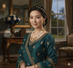 Ringing Jewels "Rajwadi" Unique Necklace Set Premium Quality With Earrings - White Colour