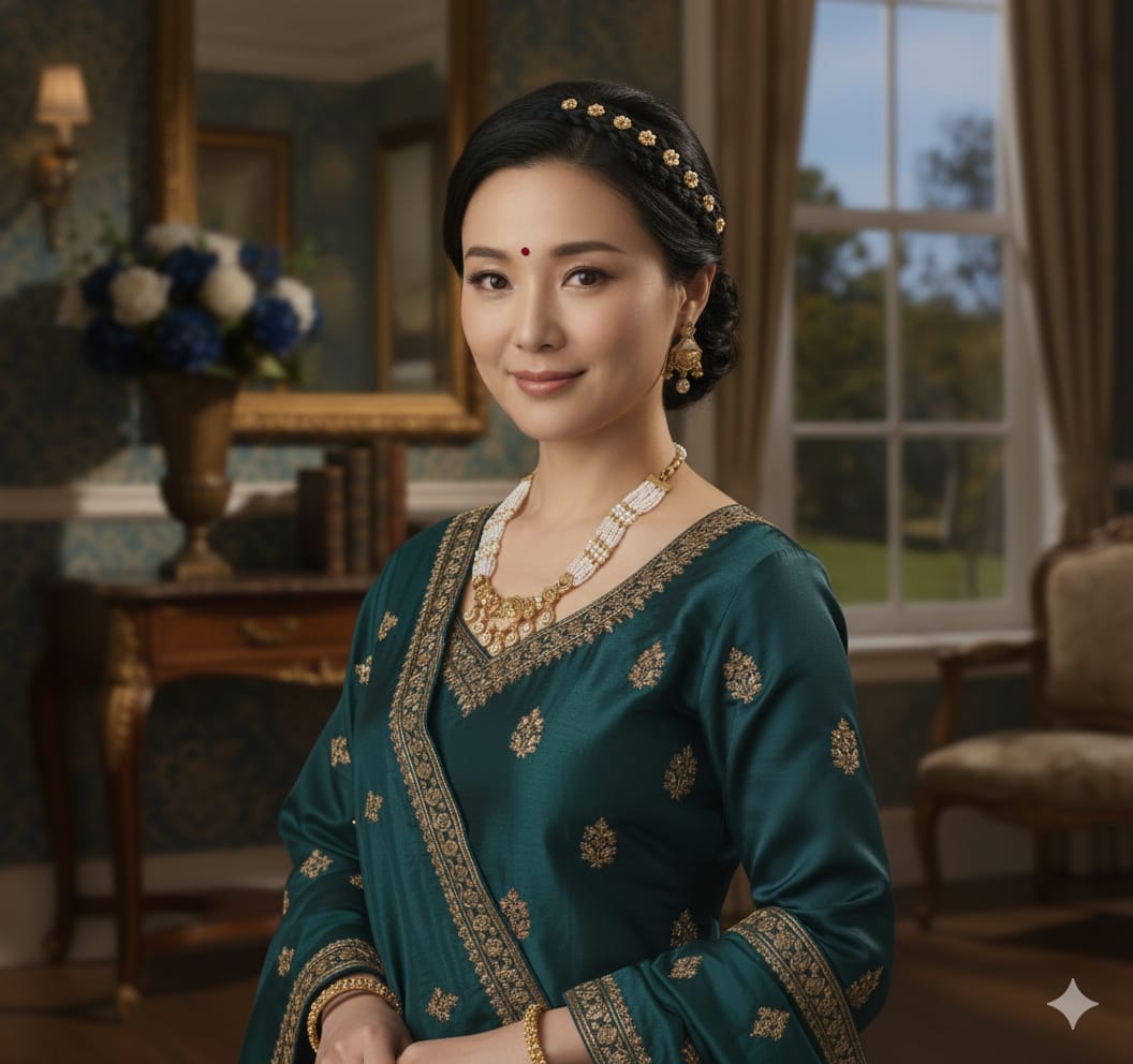 Ringing Jewels "Rajwadi" Unique Necklace Set Premium Quality With Earrings - White Colour