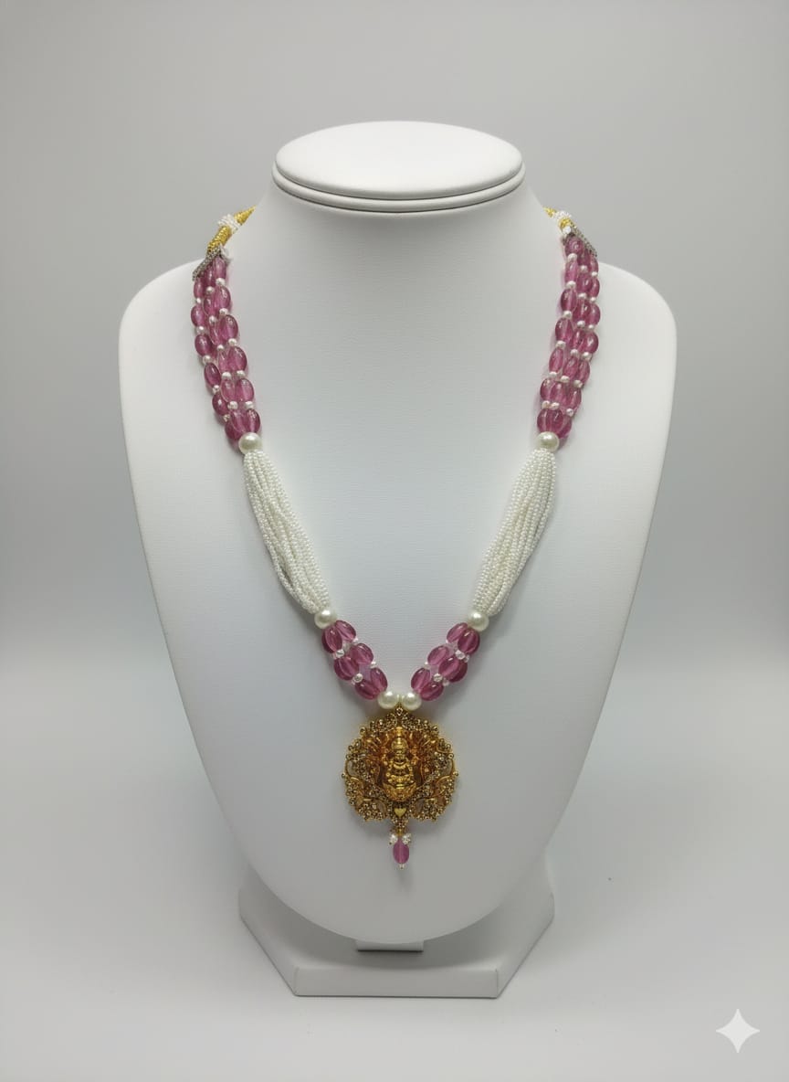 Ringing Jewels A Royal "Temple Mala" with Goddess Pendant