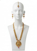 Ringing Jewels "Rajwadi" Necklace Set With Earrings and Mang Teeka