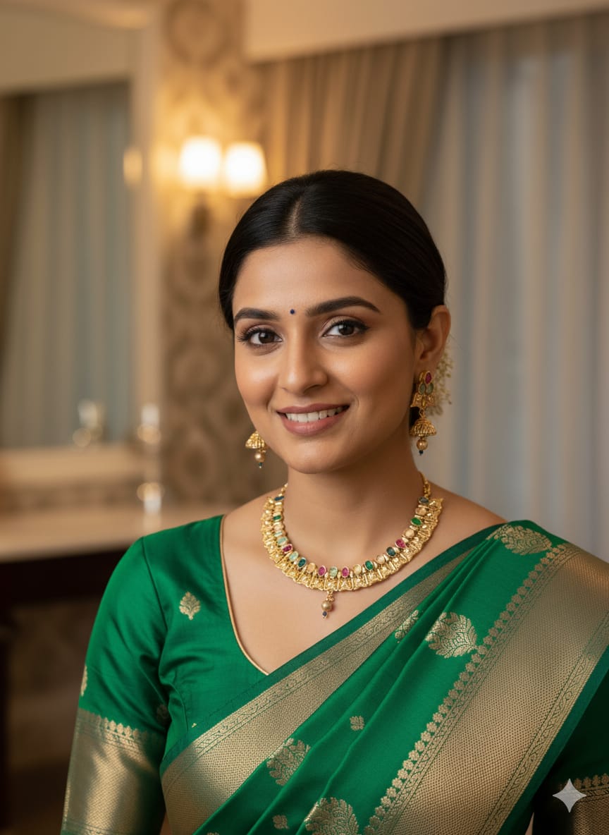 Ringing Jewels "Antique" Premium Quality Necklace Set With Earrings - Multi Colour