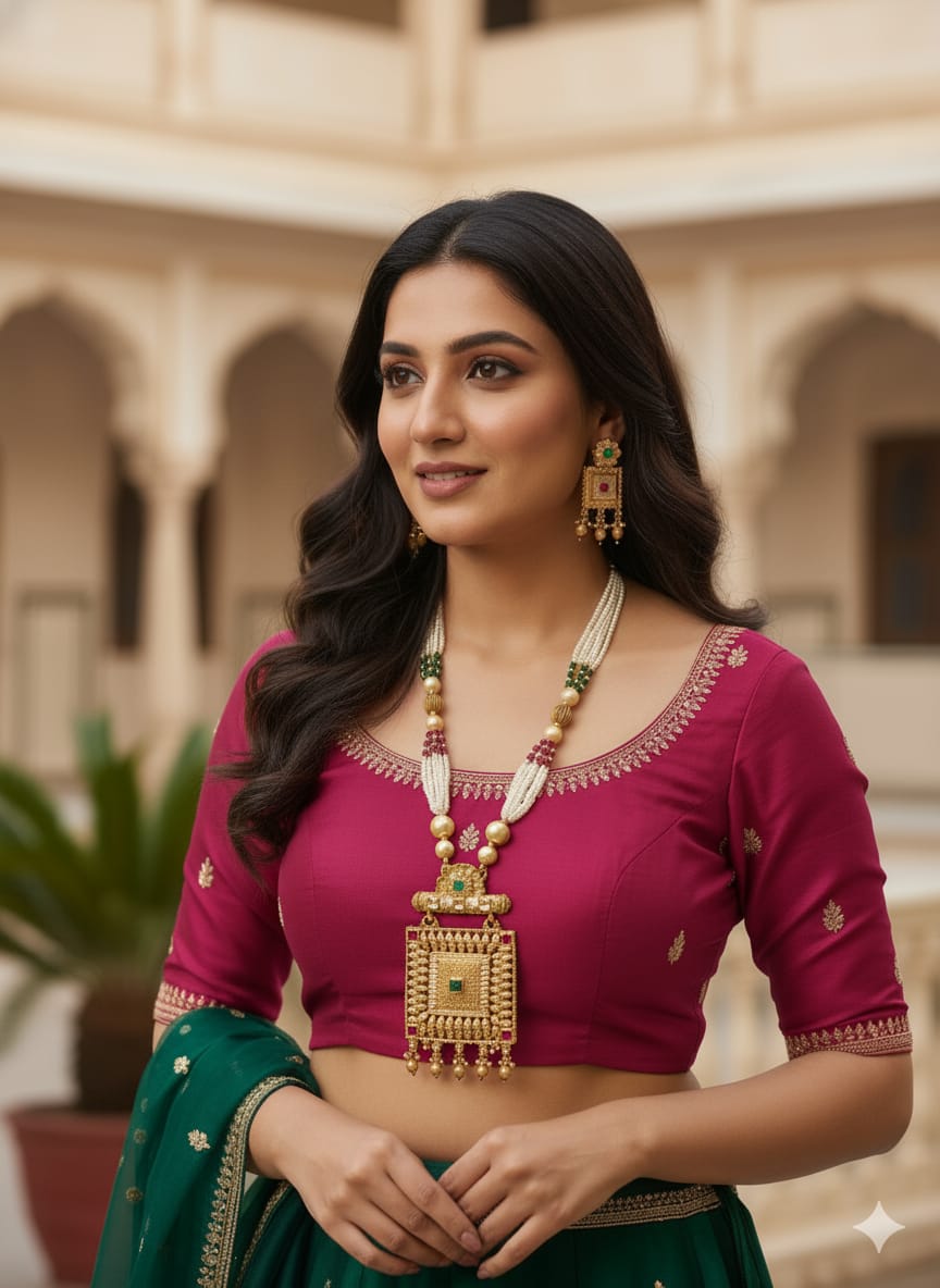 Ringing Jewels "Rajwadi" Necklace Set With Earrings