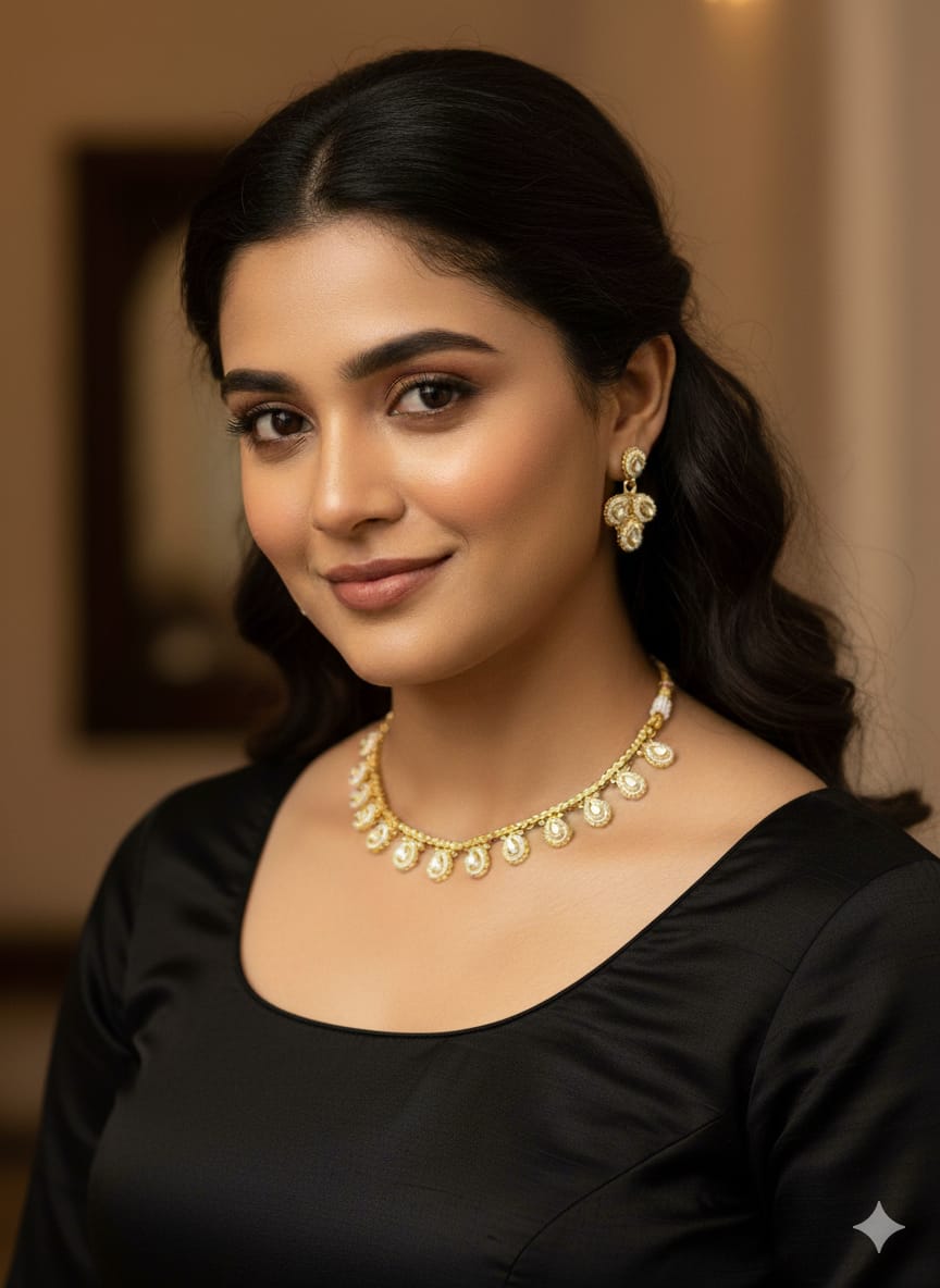 Ringing Jewels "Antique" Premium Quality Necklace Set With Earrings