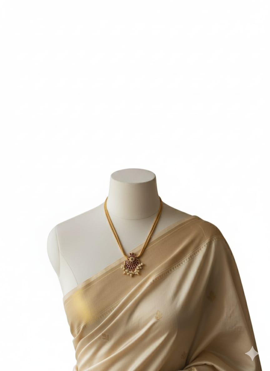 Ringing Jewels "Antique" Gold Finish Necklace Set Premium Quality With Earrings