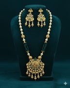 Ringing Jewels "Rajwadi" Necklace Set Premium Quality With Earrings - Multi Colour