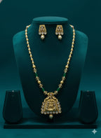 Ringing Jewels "Rajwadi" Necklace Set Premium Quality With Earrings - Ruby Colour