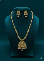 Ringing Jewels "Rajwadi" Necklace Set Premium Quality With Earrings - Ruby Colour