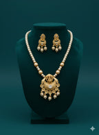 Ringing Jewels "Rajwadi" Unique Necklace Set Premium Quality With Earrings - Ruby Colour